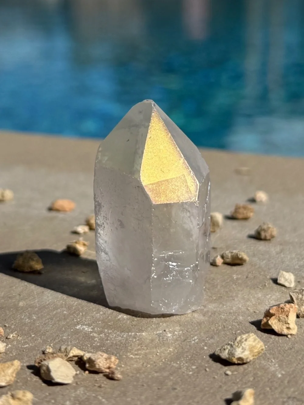Angel Aura Quartz Tower/Small Iridescent Clear Quartz Crystal Tower